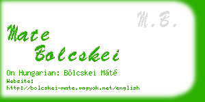 mate bolcskei business card